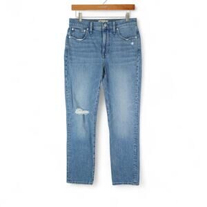 Madewell Jeans Womens 27 (30x28) Ankle Mid Rise Perfect Vintage Jean Distressed
